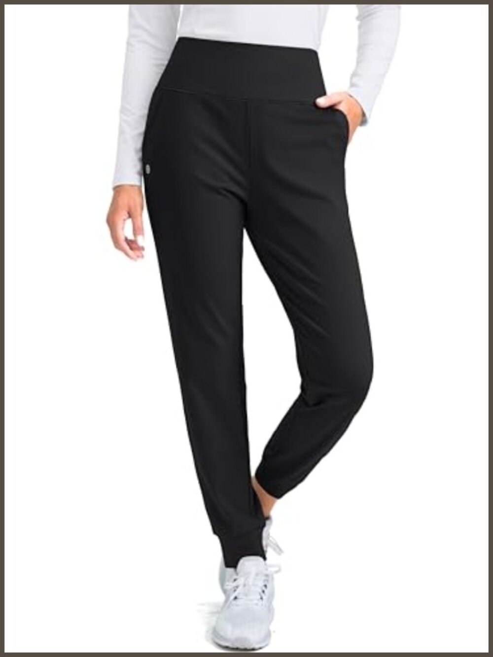 Fleece Lined Joggers High Waisted Thermal Winter Pants